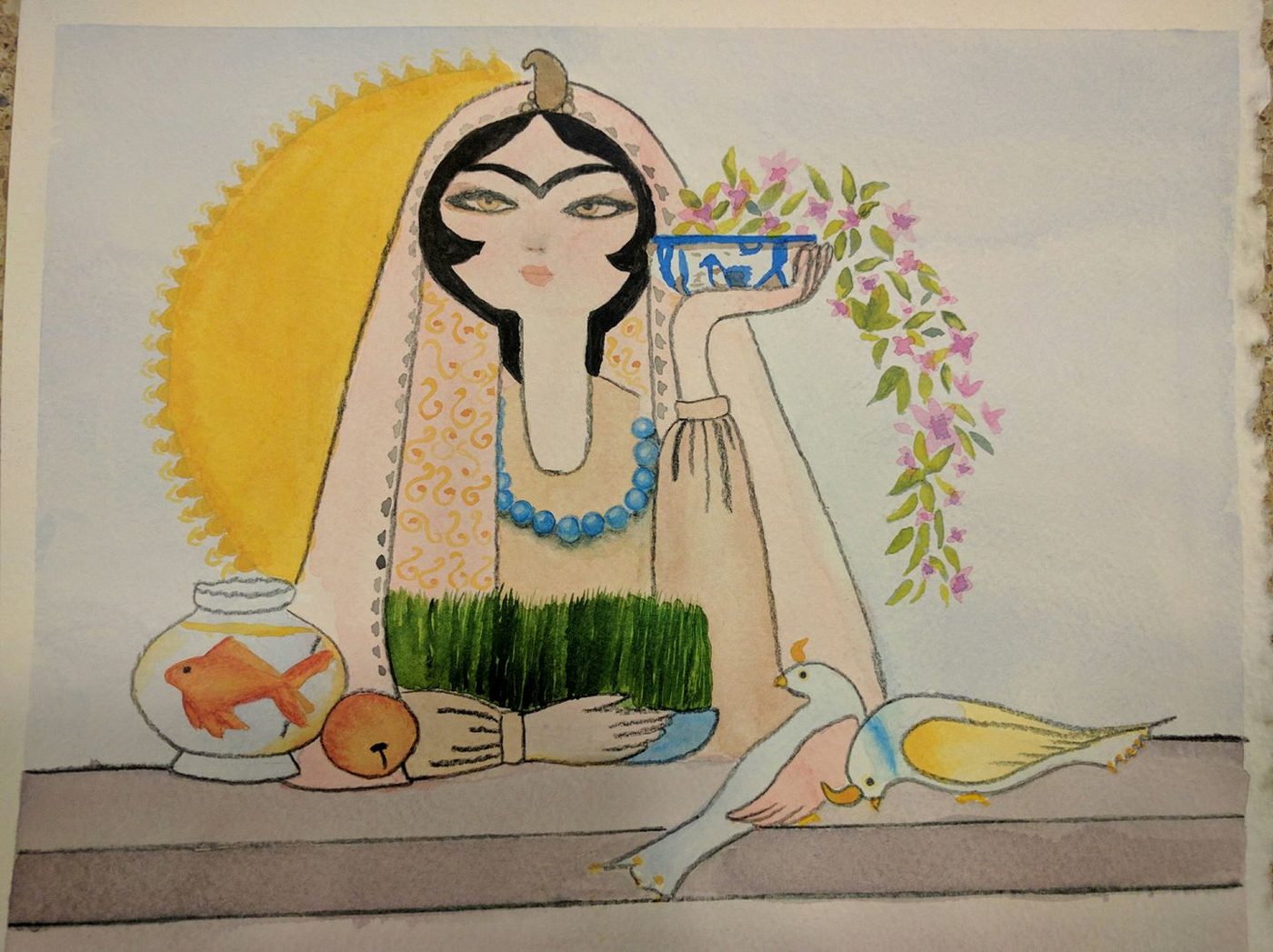 Painting by Behnaz Arzani